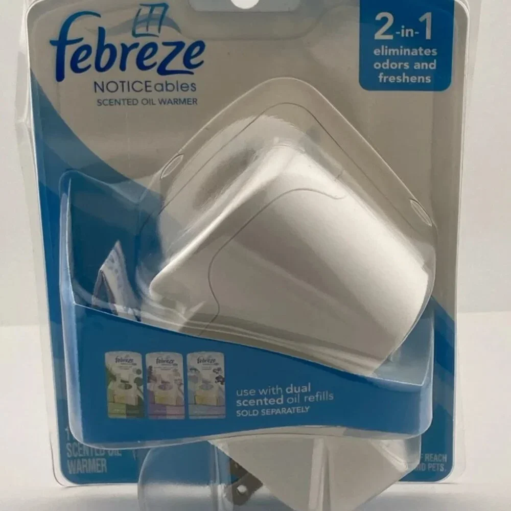 6) Febreze NOTICEables Scented Oil Warmer Plug In 2 in 1 Air Freshener NO REFILL